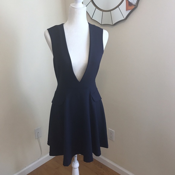 Zara Deep V Neck Dress - Picture 6 of 8
