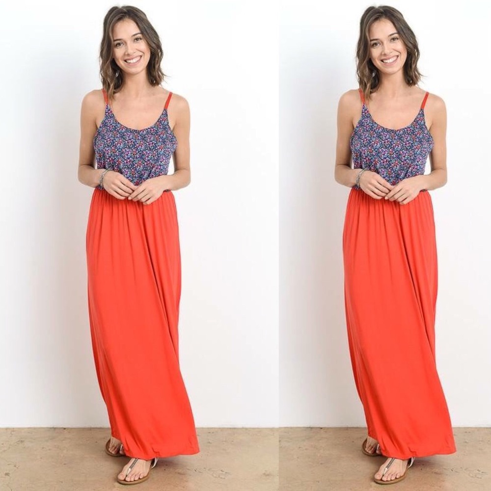 Gilli brand Red and floral maxi