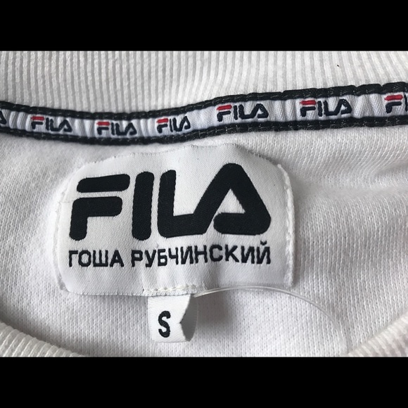 White gosha x fila crew neck. Size small - Picture 4 of 6
