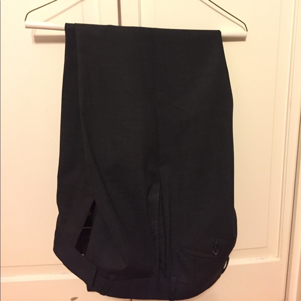Black houndstooth men's dress pants