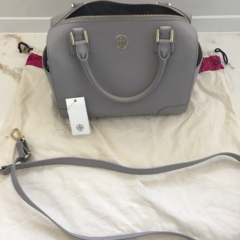 Tory Burch Gray Too Handle Handbag