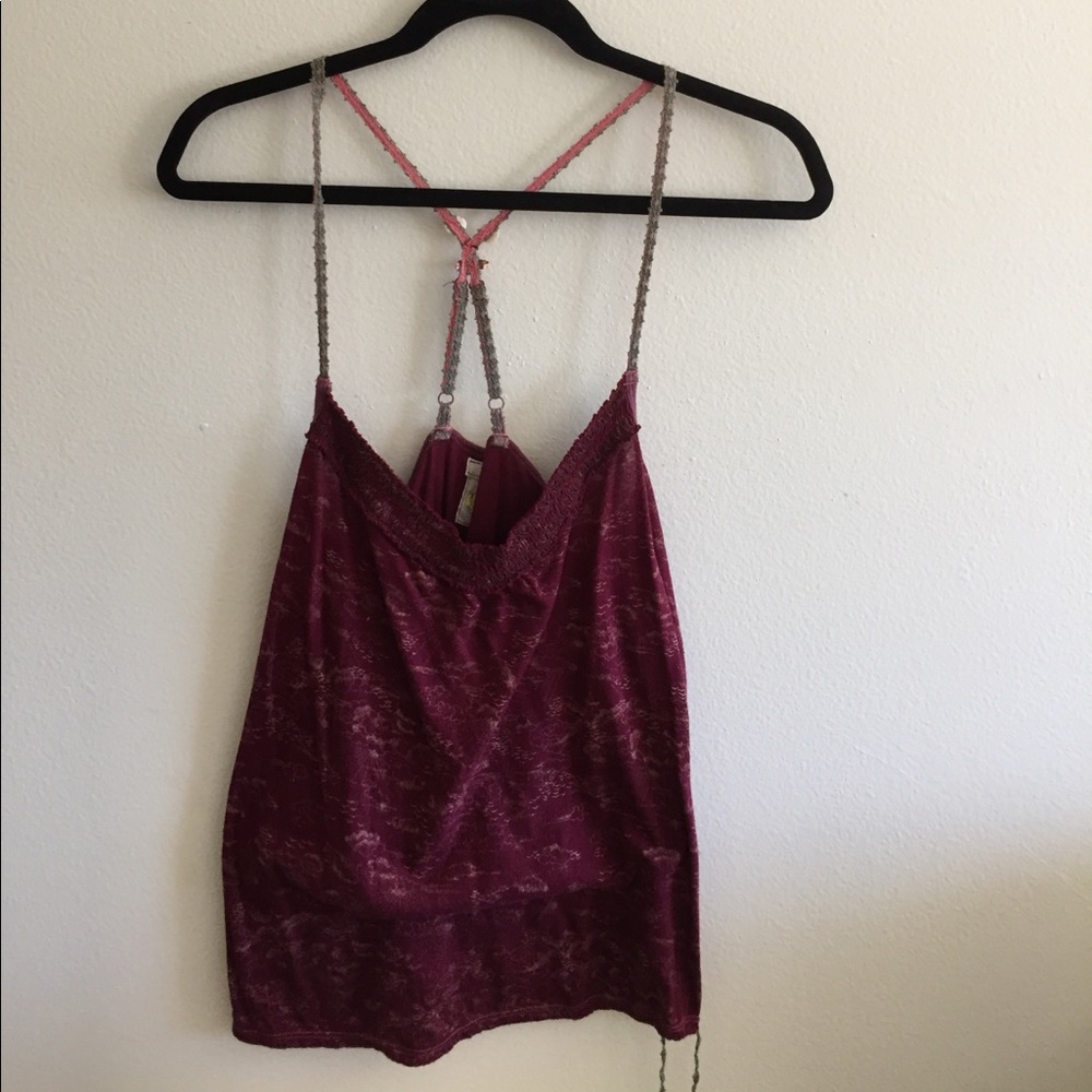 Magenta summer sea shell tank top