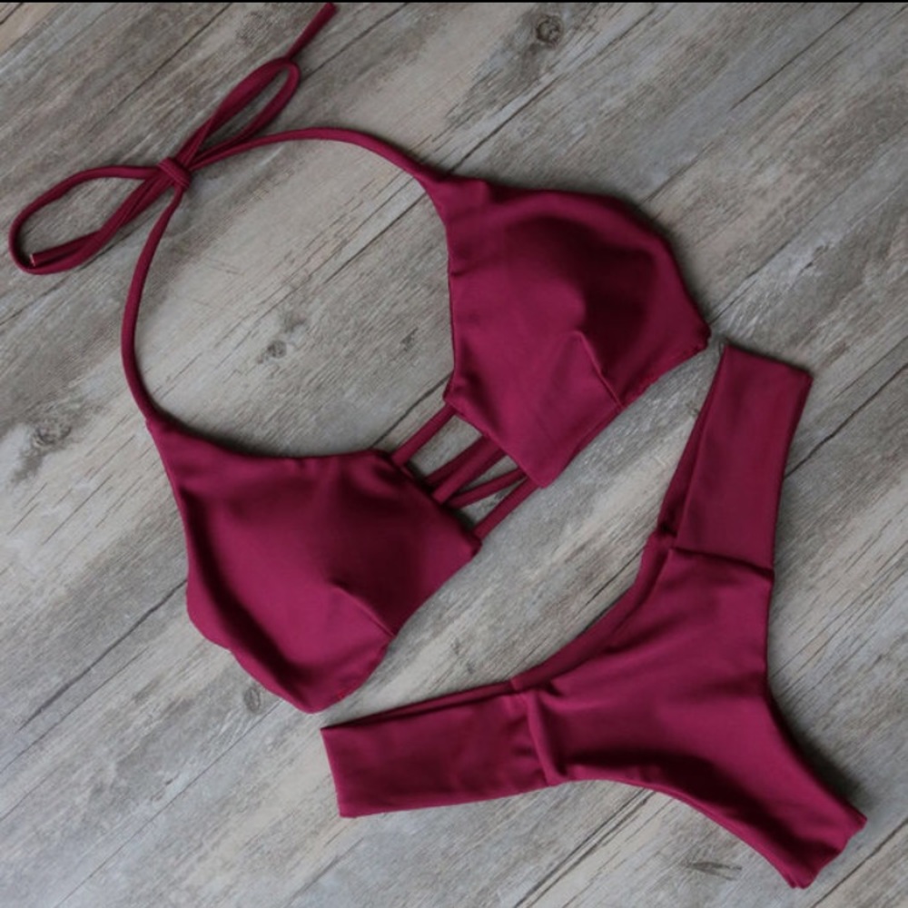 Maroon bikini