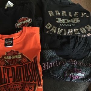 Lot of 4 Harley Davidson shirts