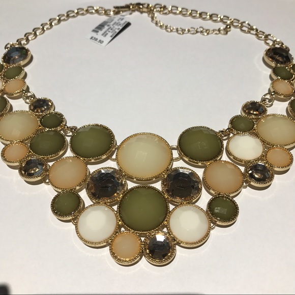 INC International Concepts Jewelry - I N C Green Circle Bib Necklace