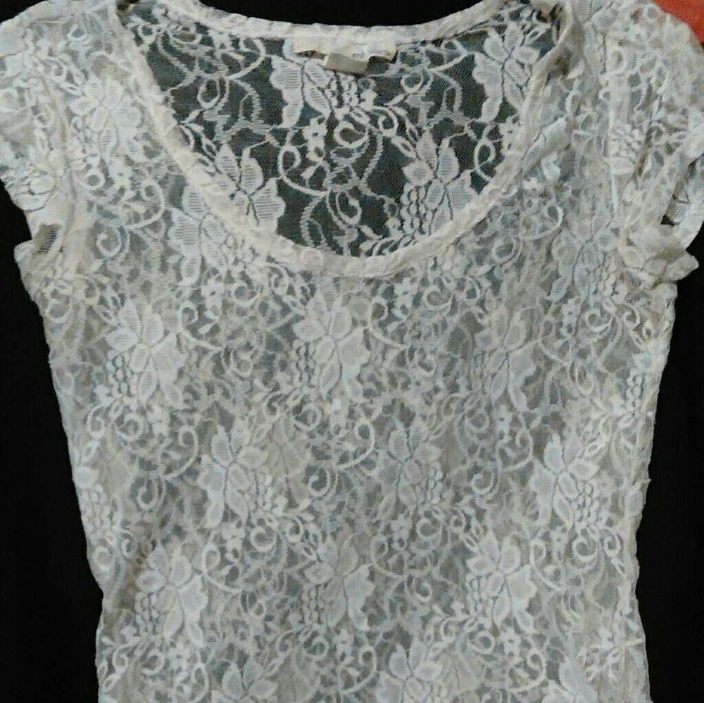 All lace cover up shirt