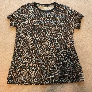 Animal print graphic tee
