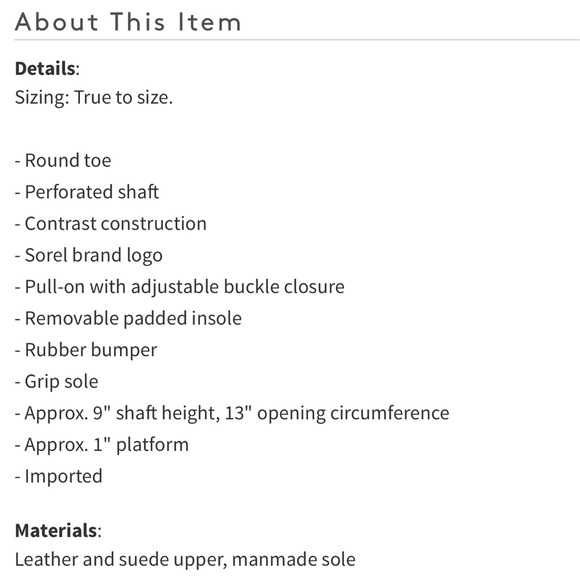 Sorel tan perforated major pull on buckle boots - Picture 5 of 7