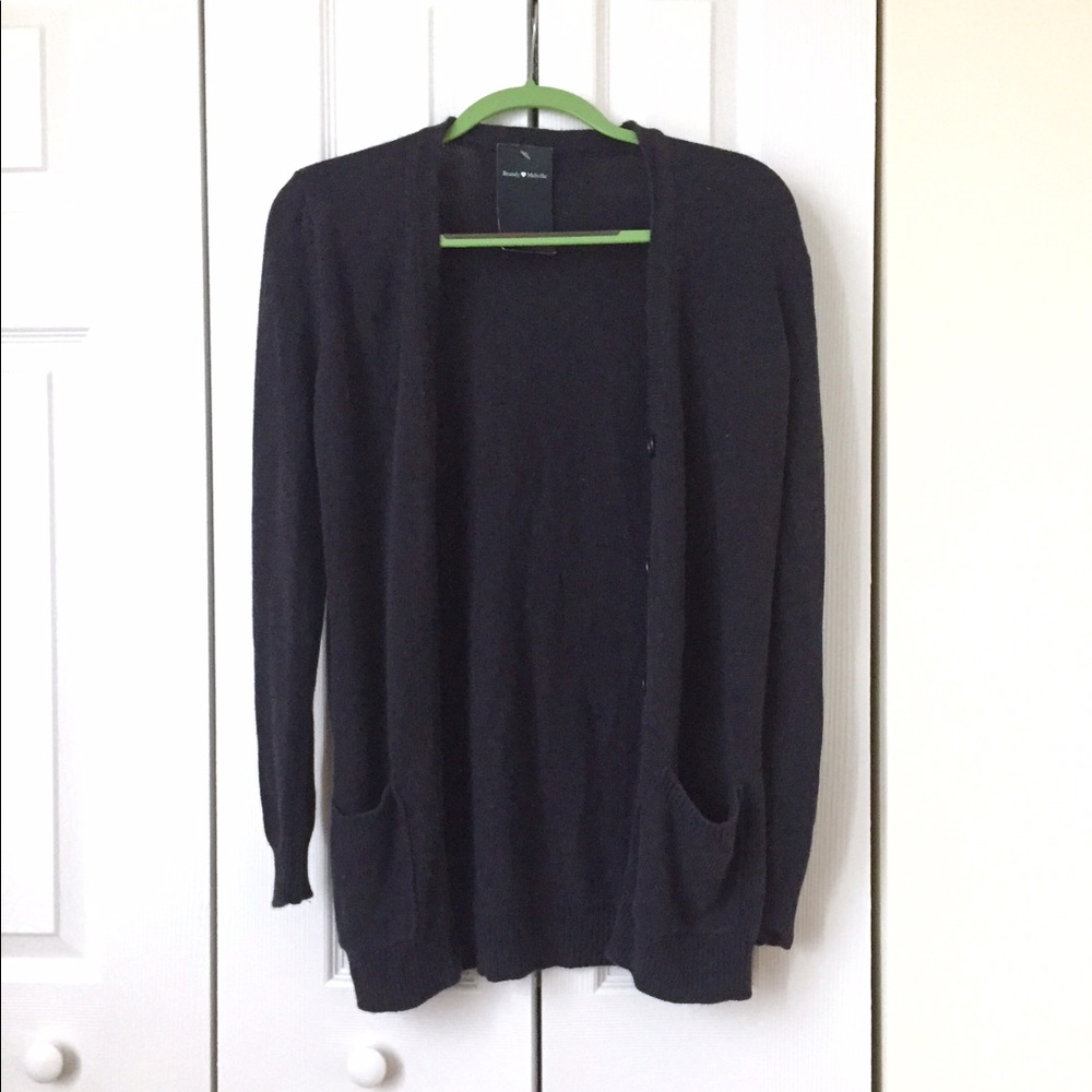 NWT Brandy Melville Grey Blue Button Cardigan