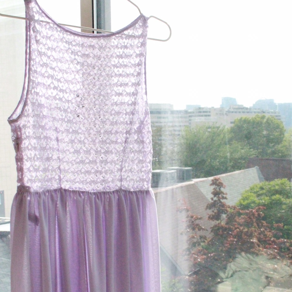 American Apparel chiffon and lace dress