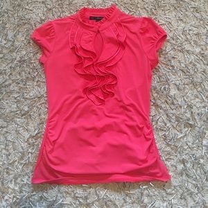 Pink ruffle blouse