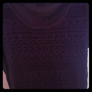 Lucky brand Deep purple laced shirt