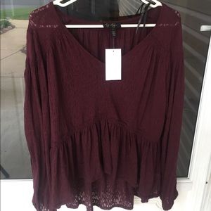 Nwt, large peplum top