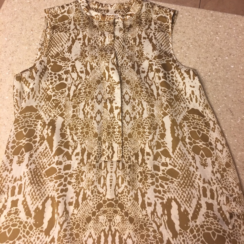 Gold and cream dress shirt