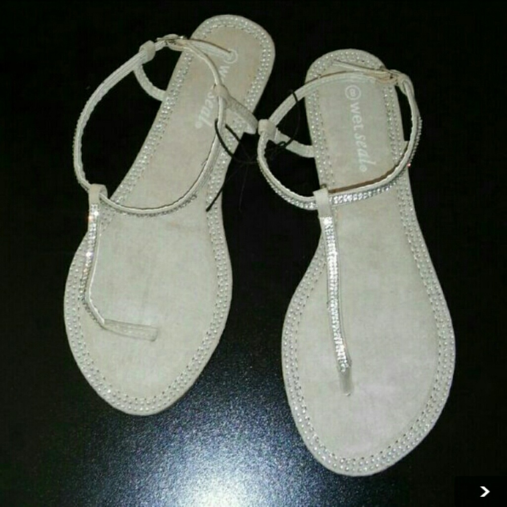 New! Rhinestone Studded Sandals