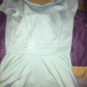 Mint Peplum Top