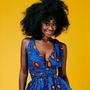 African Bazin Riche dress