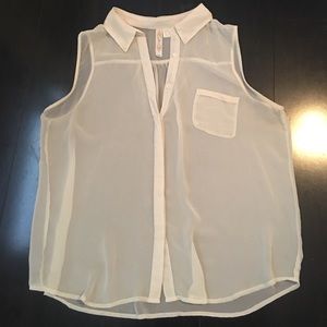 Sheer button down blouse