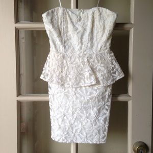 Urban Outfitters white strapless mini dress