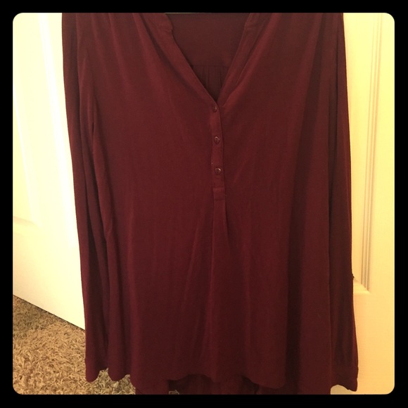 Maroon long sleeve shirt - Picture 1 of 4