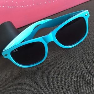 Turquoise Wayfarer sunglasses