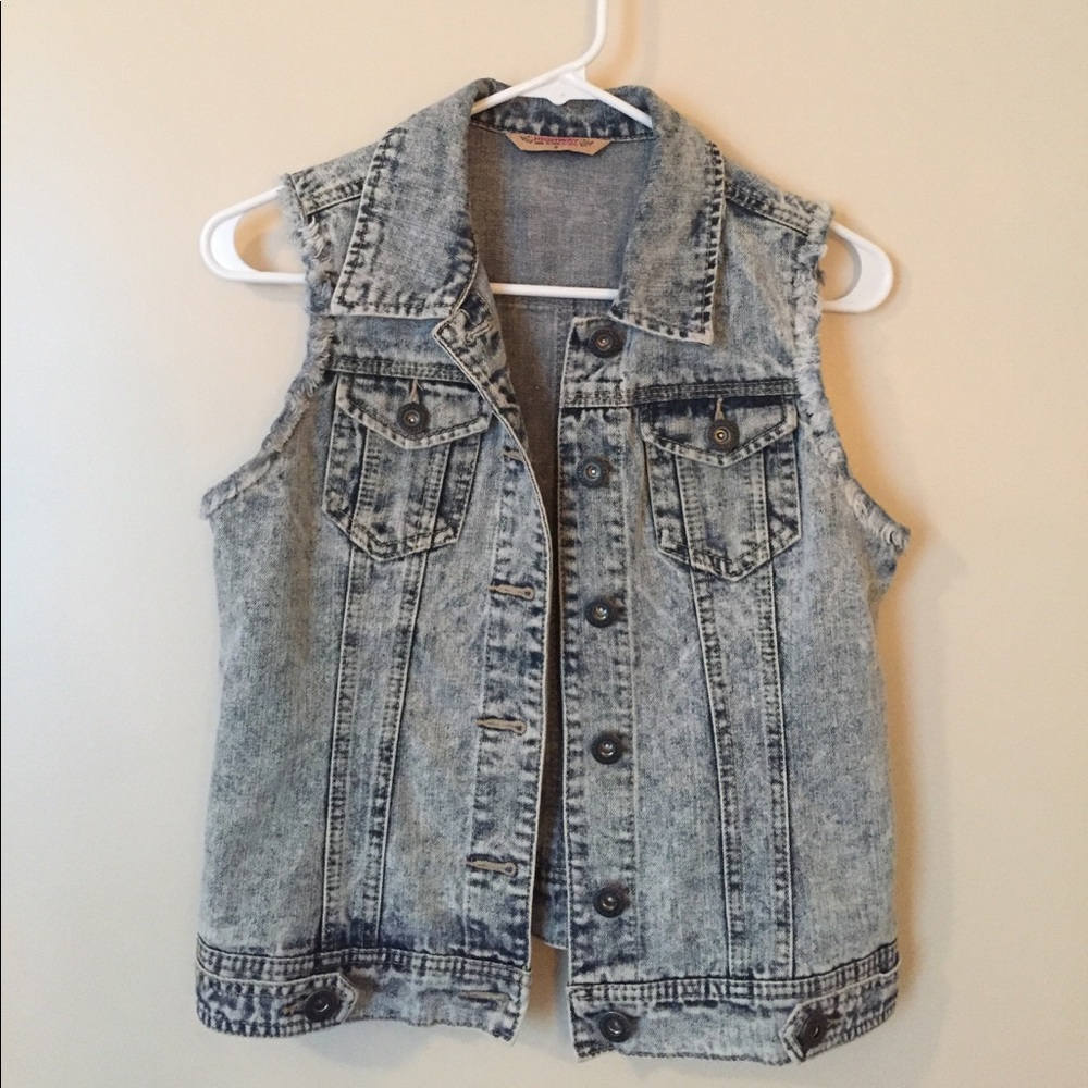 Frayed Denim Vest