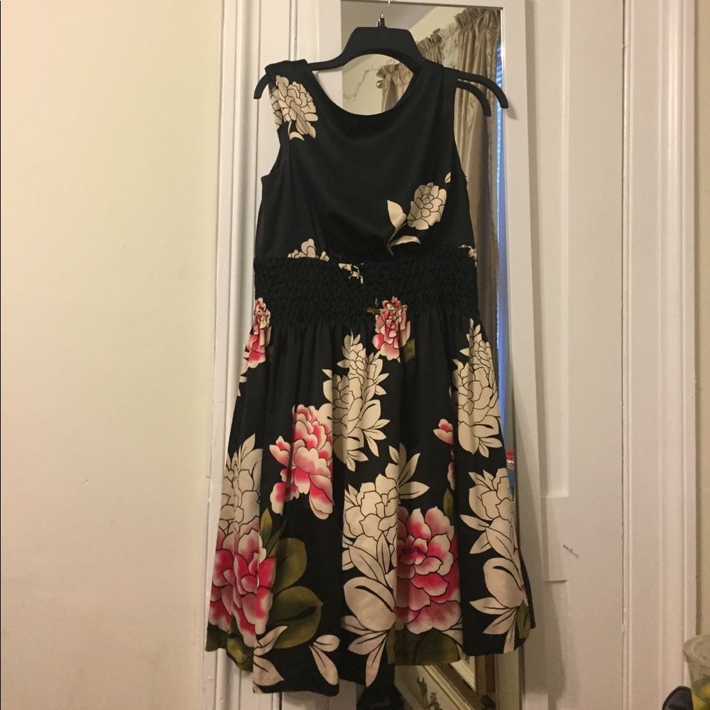 Black and floral dress
