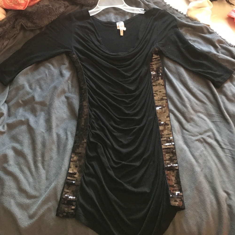 Black sequin dress