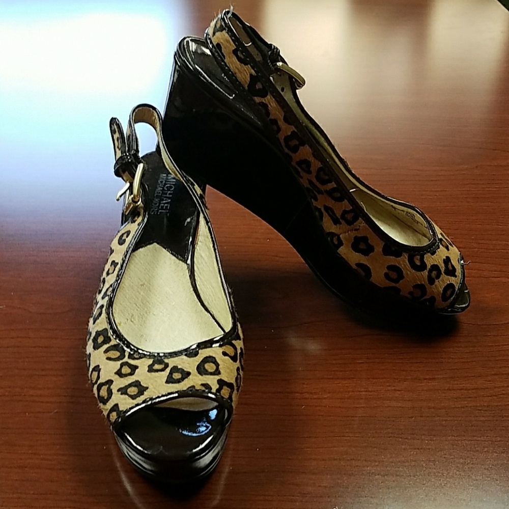 Michael Kors animal print heels