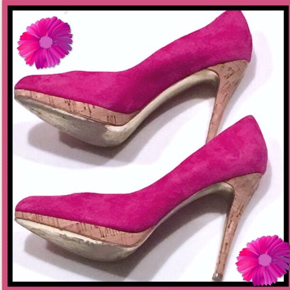🎉🎉HP 5/30/17🎉🎉CHARLES DAVID 💝 Pink Suede 9 - Picture 4 of 8