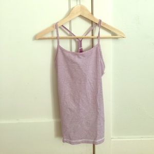 Lululemon Y back tank-- purple stripe