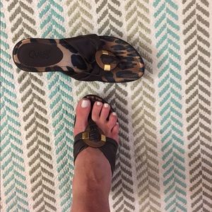 Carlos Santana Brown Wedge Sandals