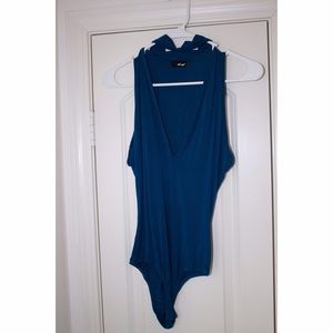 NWOT Royal Blue Choker Bodysuit