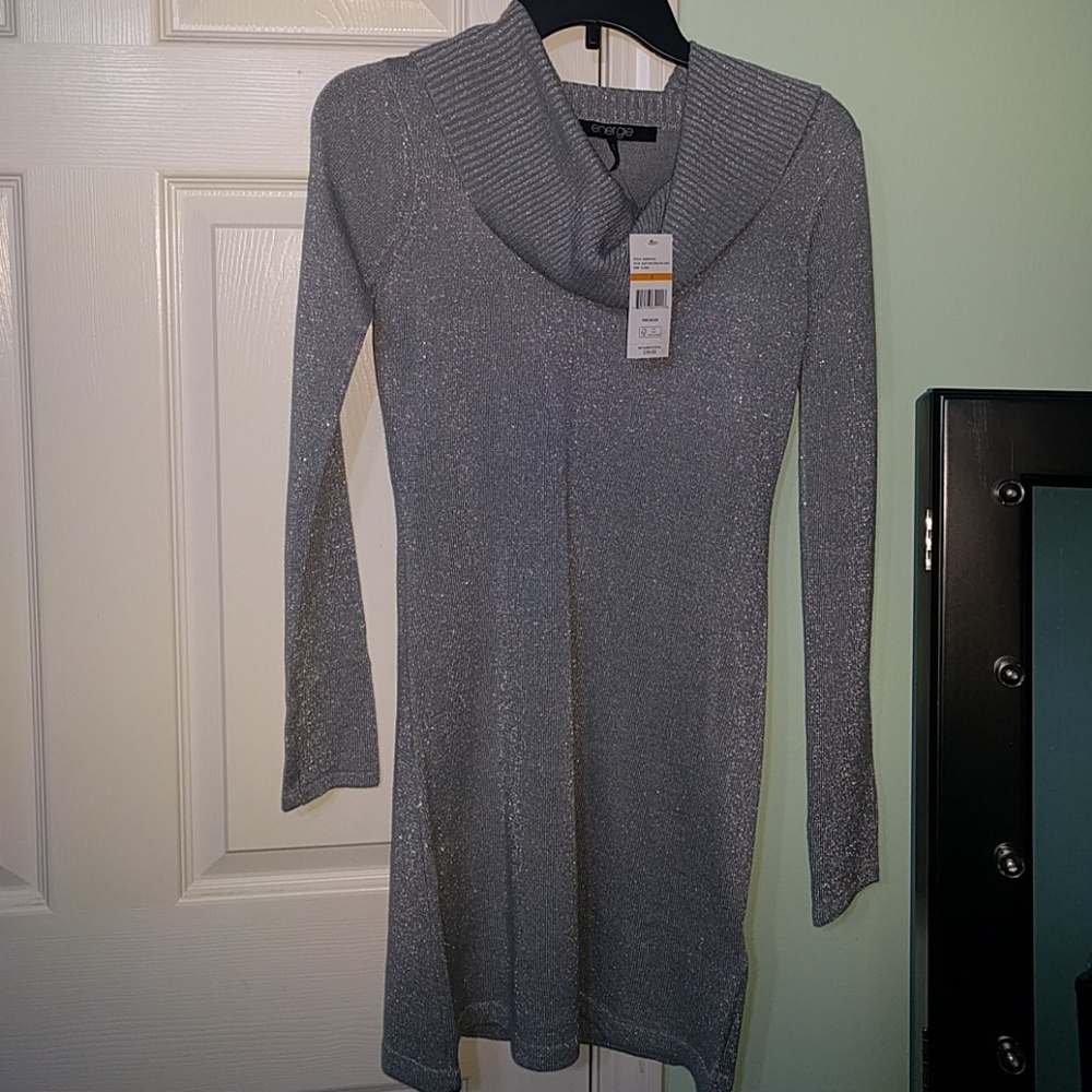 High quality shimmery sweater dress
