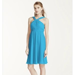 Sz 18 David's bridal Malibu short bridesmaid dress