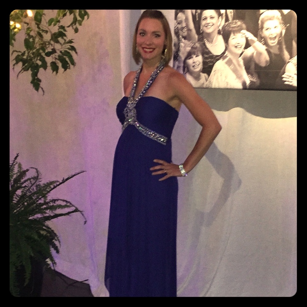 Women's navy formal dress