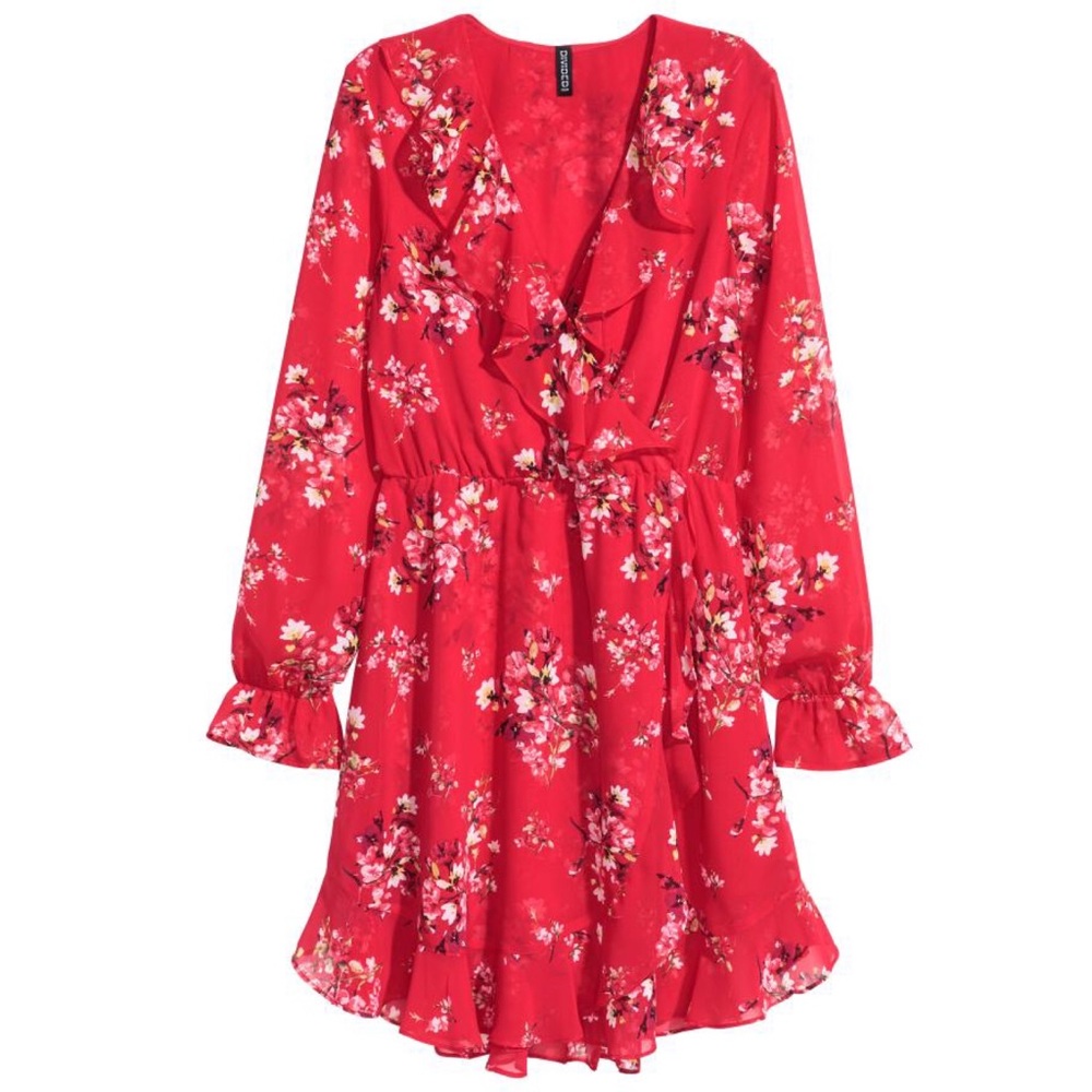 Floral wrap dress