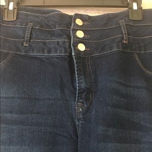 High waisted skinny jeans