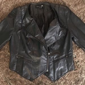 Vegan Leather Moto Jacket