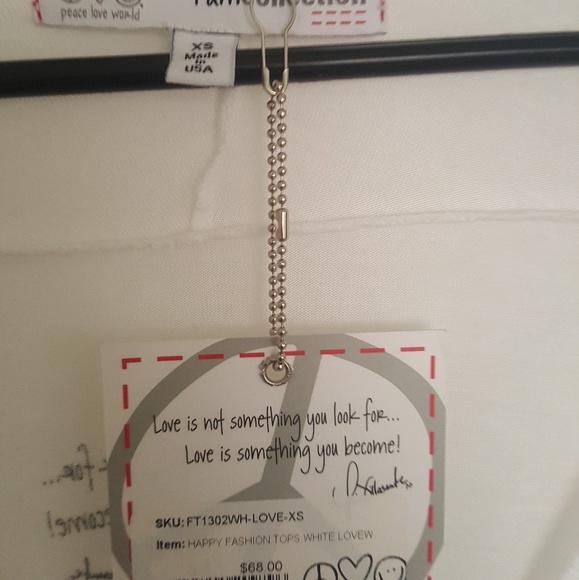 Peace Love World, Fashion Top, Love is the only way, w/Gift, NWT - Picture 5 of 7