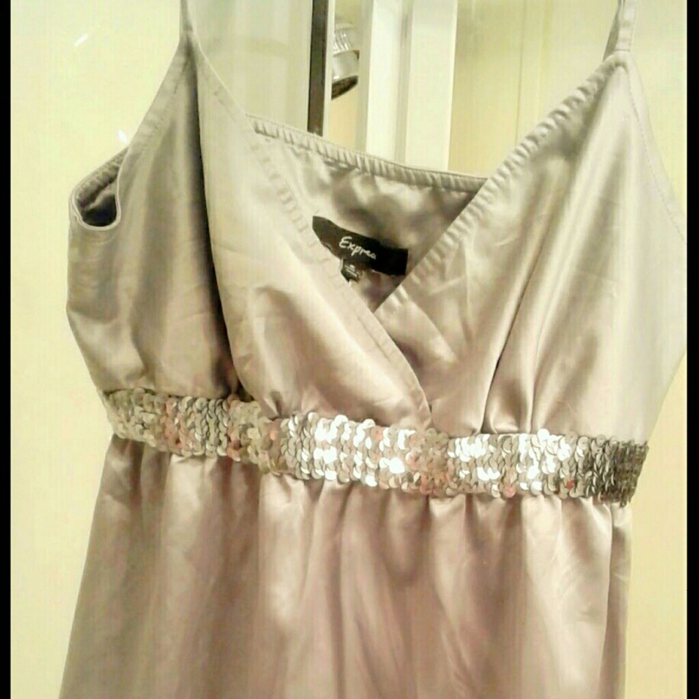 Spaghetti strap sequin top