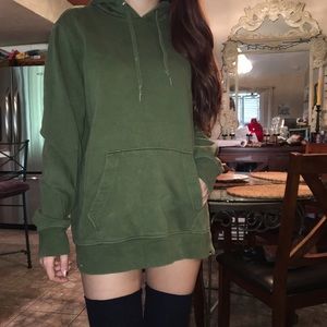 Oversized green hoodie