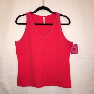 V-neck Fitted Stretch Tank