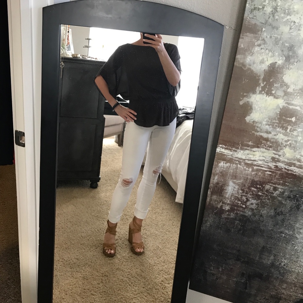 cute charcoal brown top