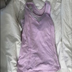 Violet/pink racerback with built in bra
