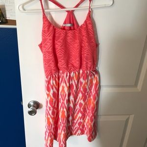Pink and orange dress
