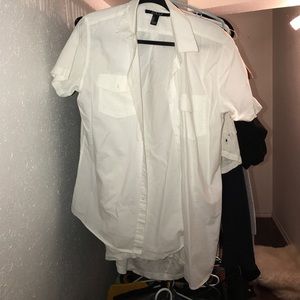 Small short sleeve white shirt