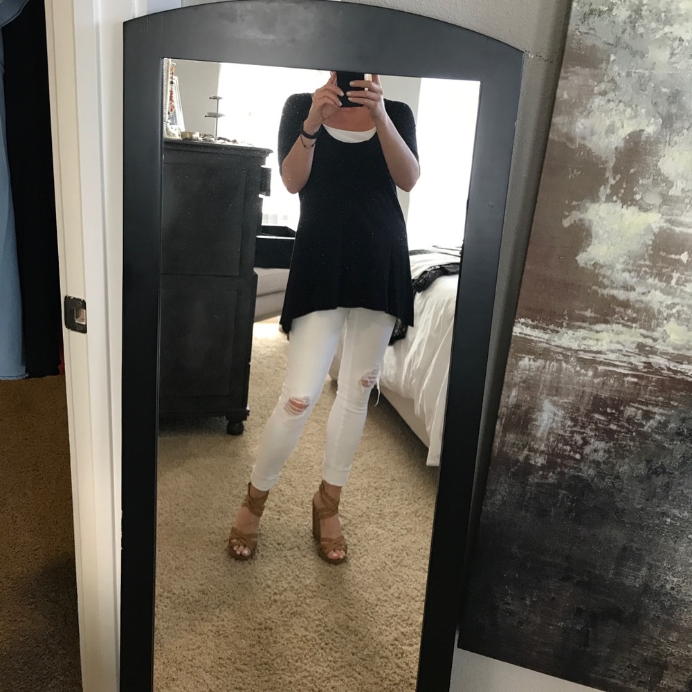 Velvet black long tee