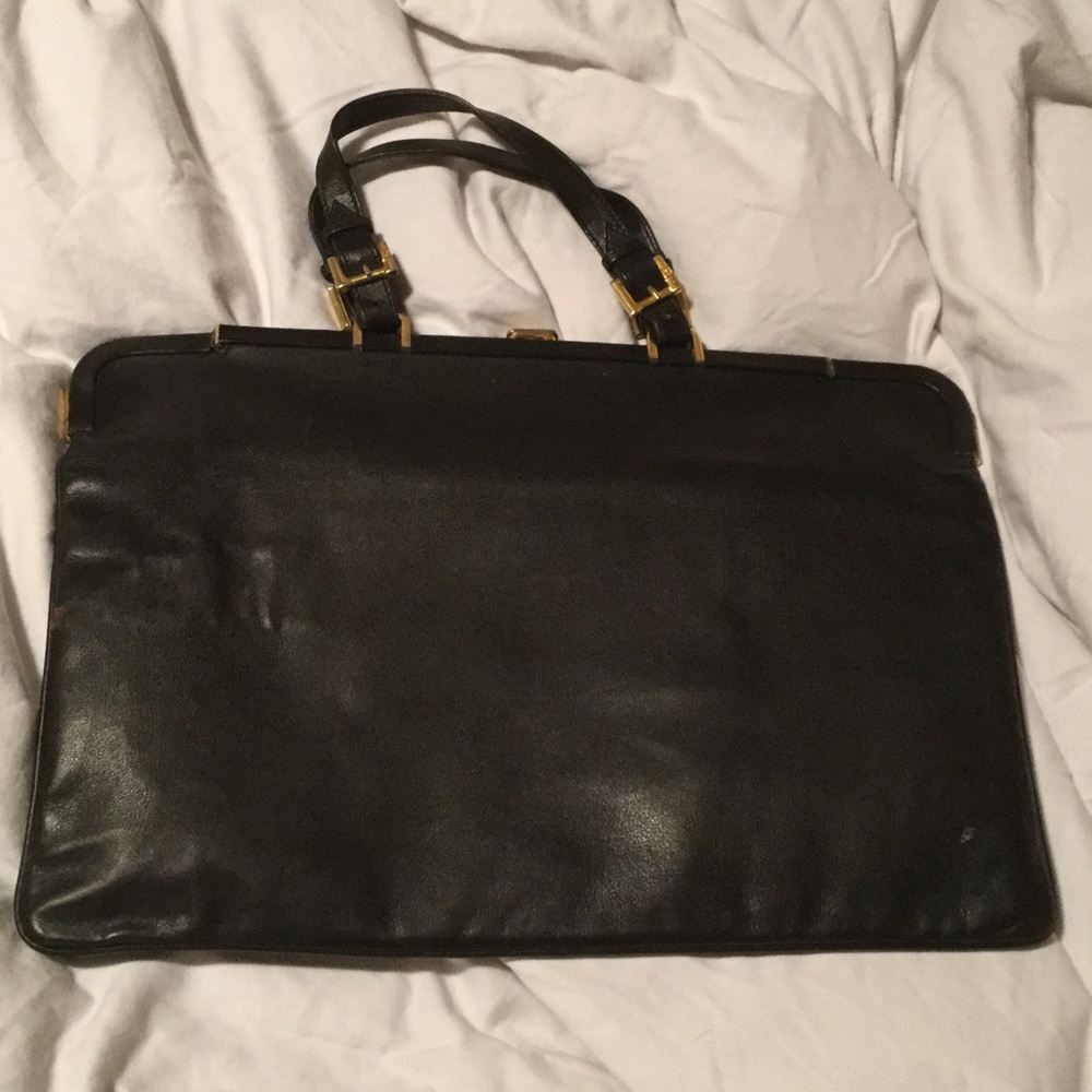 Roberto di Cameron black leather bag