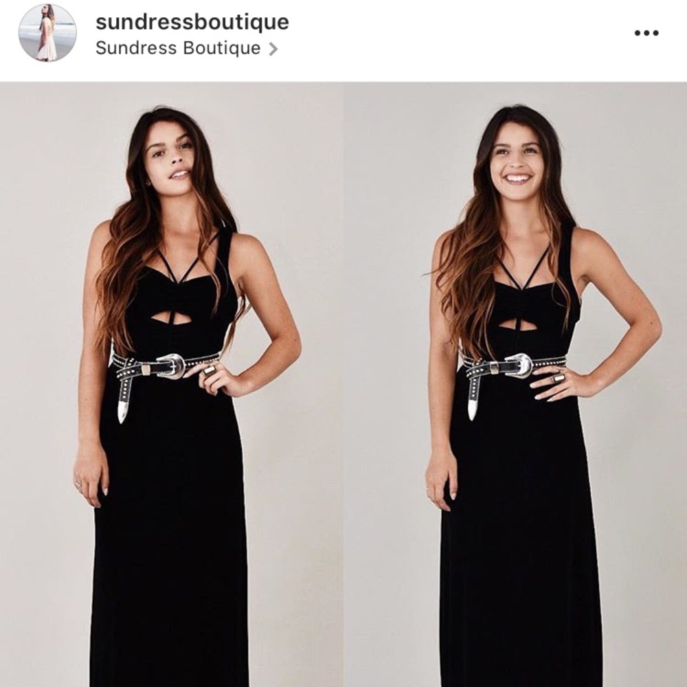 Sexy black evening dress